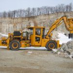 A picture of MacLean Engineering Mobile Rockbreaker ultilizing MEDATech's hydraulic systems design