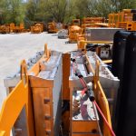 A picture of Maclean's Mine-Mate Series BT2 & BT3-Boom Truck that are leveraged MEDATech's hydraulic system design services and our proprietary 25kW on-board charging solution.
